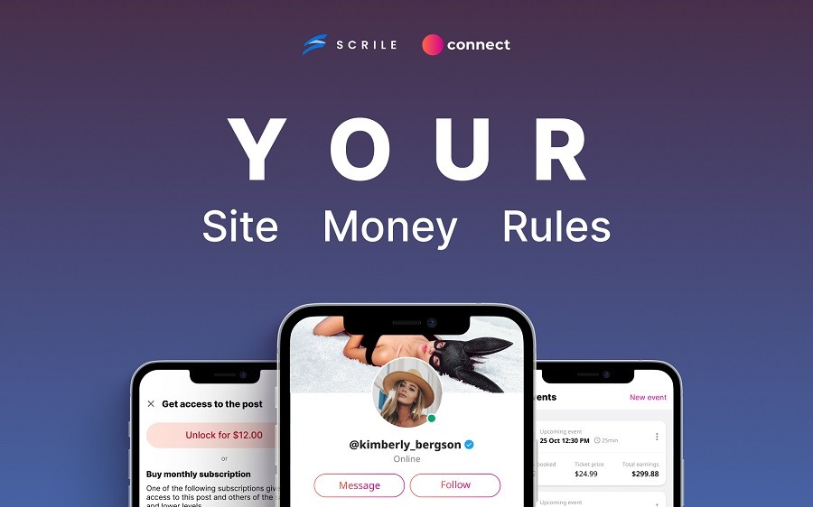 fan website with scrile connect
